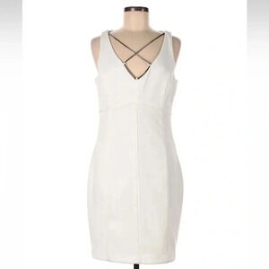 Guess | White Sheath Sleeveless V-Neck Cocktail Party Dress Size 12 Large L